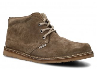 MEN ANKLE BOOTS MODEL 075 OLIVE VELOURS - SIZE 47
