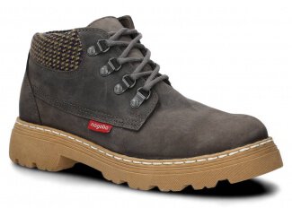 WOMEN'S ANKLE BOOT NAGABA 320 GRAPHITE CRAZY LEATHER + FELT - SIZE 38