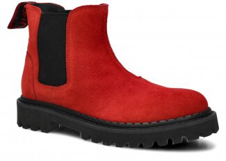 Women's ankle boot NAGABA 620 red velours leather