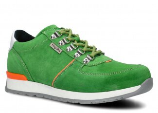 Shoe NAGABA 313 green grass velours leather