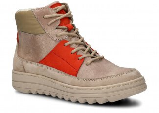 YOUTH BOOT MODEL 612 BEIGE CLOUD LEATHER + SHEEPSKIN - SIZE 37