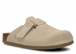 Profiled Slides NAGABA 018 beige velours leather 