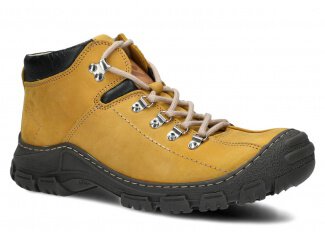 Men's trekking ankle boot NAGABA 456 yellow crazy leather