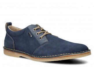 Men's shoe NAGABA 423 TOBE navy blue samuel leather