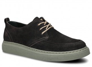 Men's shoe NAGABA 473 graphite velours wax leather