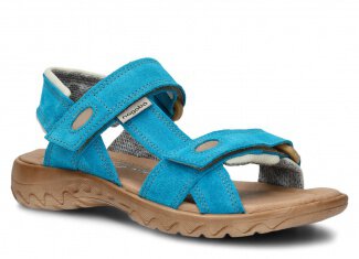 Women's sandal NAGABA 168 sea-blue velours leather