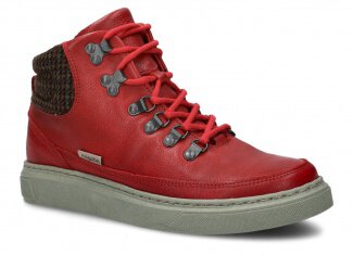 WOMEN'S ANKLE BOOT NAGABA 617 RED CLOUD LEATHER + FELT - SIZE 37