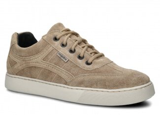 Men's shoe NAGABA 427 beige velours wax leather