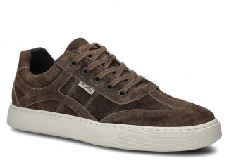 Men's shoe NAGABA 427 brown velours wax leather