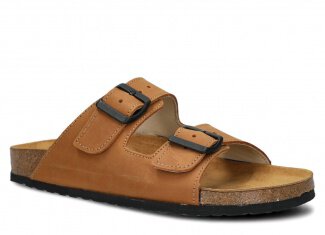 Profiled Slides - NAGABA 017 brown crazy leather s. 36-46