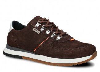 Men's shoe NAGABA 460 dark brown velours leather