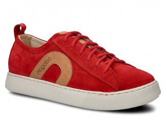 Shoe NAGABA 611 red velours leather