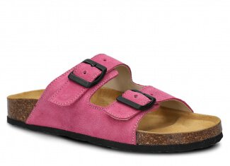 Profiled Slides - NAGABA 0172 pink velours leather s. 36-46