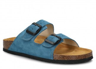 Profiled Slides - NAGABA 0172 jeans velours leather s. 36-46