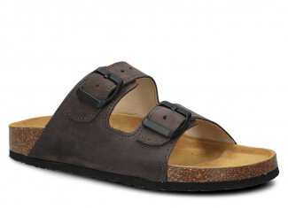 Profiled Slides - NAGABA 0172 graphite crazy leather s. 36-46