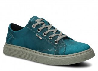 Men's shoe NAGABA 412 turquoise crazy leather