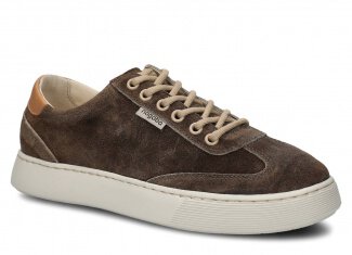 Shoe NAGABA 612 brown velours wax leather