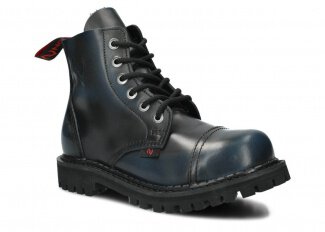 Combat booty NAGABA 6H navy blue-black kabir leather