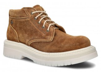 Women's ankle boot EVENEMENT EV079 ginger velours wax leather