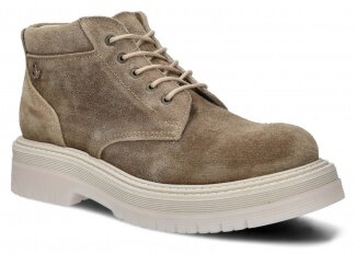 Women's ankle boot EVENEMENT EV079 olive velours wax leather