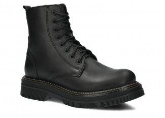Women's ankle boot EVENEMENT EV108 black blue leather