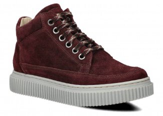 Ankle boot NAGABA 6101 burgundy velours wax leather