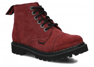 Combat booty SHARK NAGABA 6H burgundy velours leather