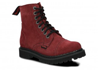 Combat booty SHARK NAGABA 8H burgundy velours leather