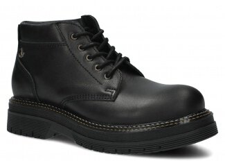 Women's ankle boot EVENEMENT EV079 black blue leather