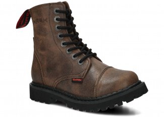 Combat booty SHARK NAGABA 8H brown velours leather