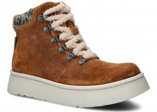 Women's ankle boot 283 ginger velours wax leather