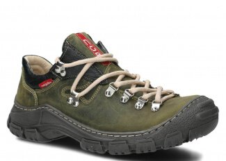 Men's trekking shoe NAGABA 055 rotten green crazy leather