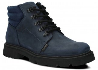 Hiking boot NAGABA 1122 navy blue crazy leather