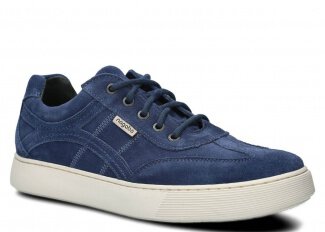 Men's shoe NAGABA 427 navy blue velours leather