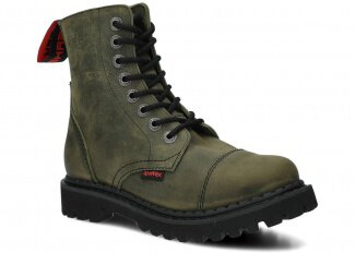 Combat booty SHARK NAGABA 8H rotten green crazy leather