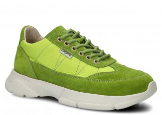 Shoe NAGABA 614 pistachio velours leather