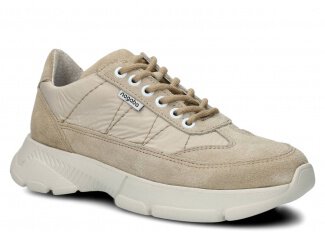Shoe NAGABA 614 beige velours leather