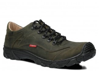 Men's trekking shoe NAGABA 400 rotten green crazy leather
