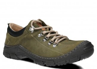 Men's trekking shoe NAGABA 455 HOCZ rotten green crazy leather