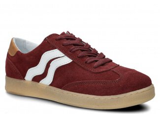 Shoe NAGABA 129 burgundy velours leather