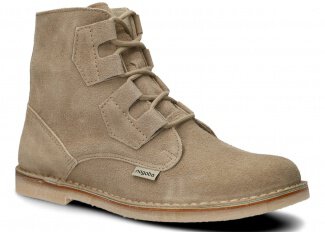 Men's ankle boot NAGABA 188 beige velours wax leather