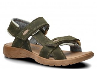 Women's sandal NAGABA 168 rotten green crazy leather