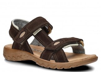 Women's sandal NAGABA 168 brown velours leather