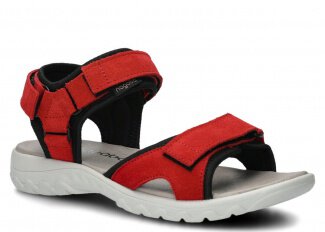 Women's sandal NAGABA 266 red velours leather