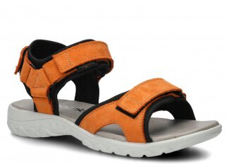 Women's sandal NAGABA 266 orange velours leather