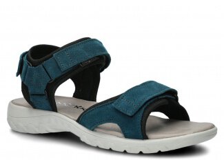 Women's sandal NAGABA 266 turquoise velours leather