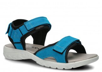 Women's sandal NAGABA 266 sea-blue velours leather