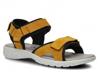 Women's sandal NAGABA 266 yellow velours leather