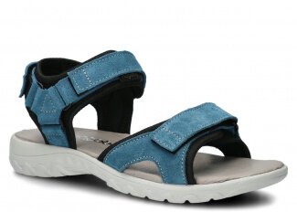 Women's sandal NAGABA 266 jeans velours leather