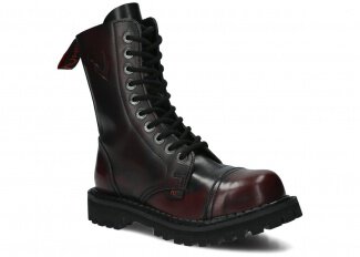 Combat booty NAGABA 10H burgundy-black kabir leather